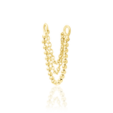 Quinn Chains – 14K Gold Triple Chain Threadless End