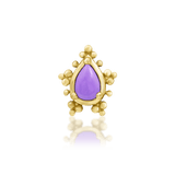 Savanna – 14K Gold Purple Turquoise & CZ Threadless End