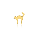 SCAREDY CAT 14K GOLD  - THREADLESS END piercing-zone.com
