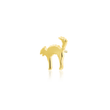 SCAREDY CAT 14K GOLD  - THREADLESS END piercing-zone.com