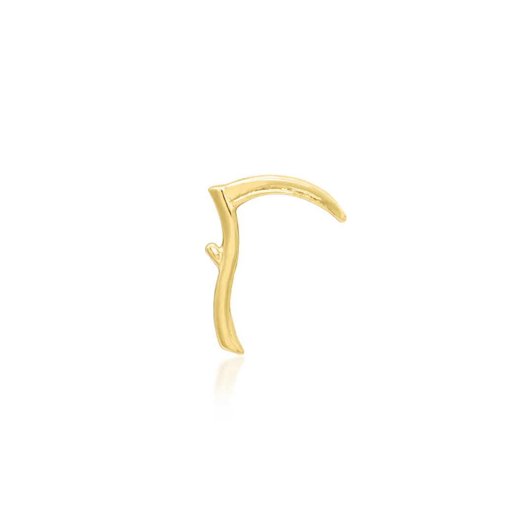 SCYTHE 14K GOLD - THREADLESS END piercing-zone.com