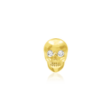 CRYSTAL SKULL 14K GOLD - THREADLESS END piercing-zone.com