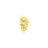 CRYSTAL SKULL 14K GOLD - THREADLESS END piercing-zone.com