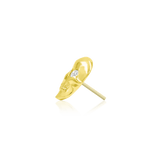 CRYSTAL SKULL 14K GOLD - THREADLESS END piercing-zone.com