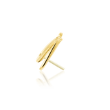 STRAIGHT RAZOR 14K GOLD  - THREADLESS END piercing-zone.com