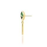 Takari – 14K Gold Moss Agate Threadless End