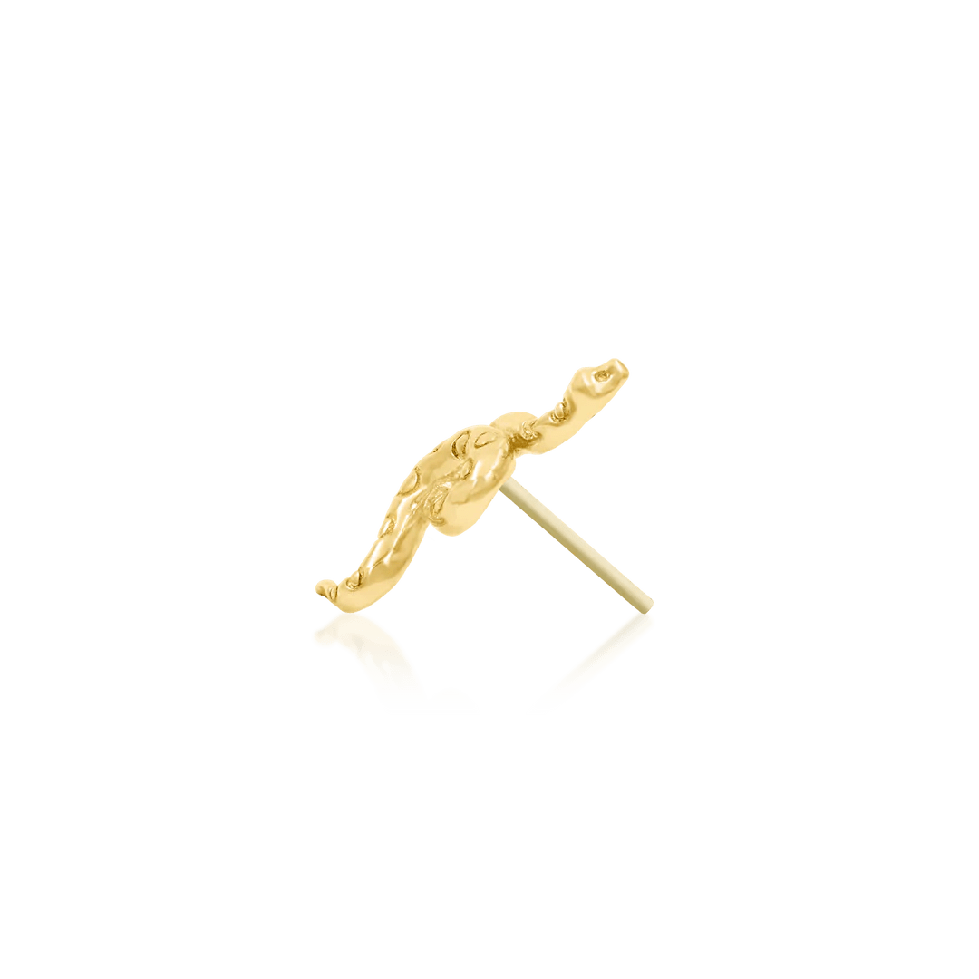 TEXTURED SNAKE-14K GOLD piercing-zone.com