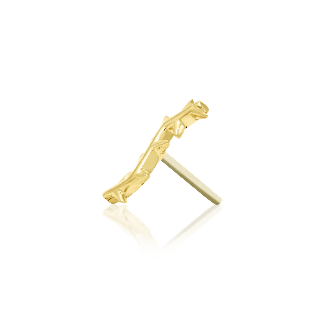 THORN 14K GOLD - THREADLESS END piercing-zone.com