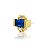 Side angle of Tina threadless end showing gemstone sparkle
