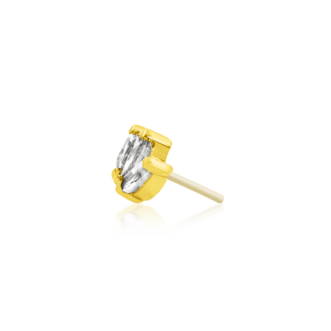 TRIPLE MARQUISE CZ-14K GOLD piercing-zone.com