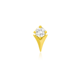 TULIP WITH CZ STONE-14K GOLD piercing-zone.com