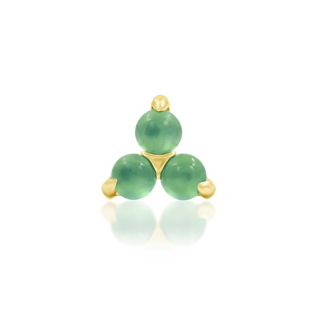 Valley – 14K Gold Chrysoprase Threadless End