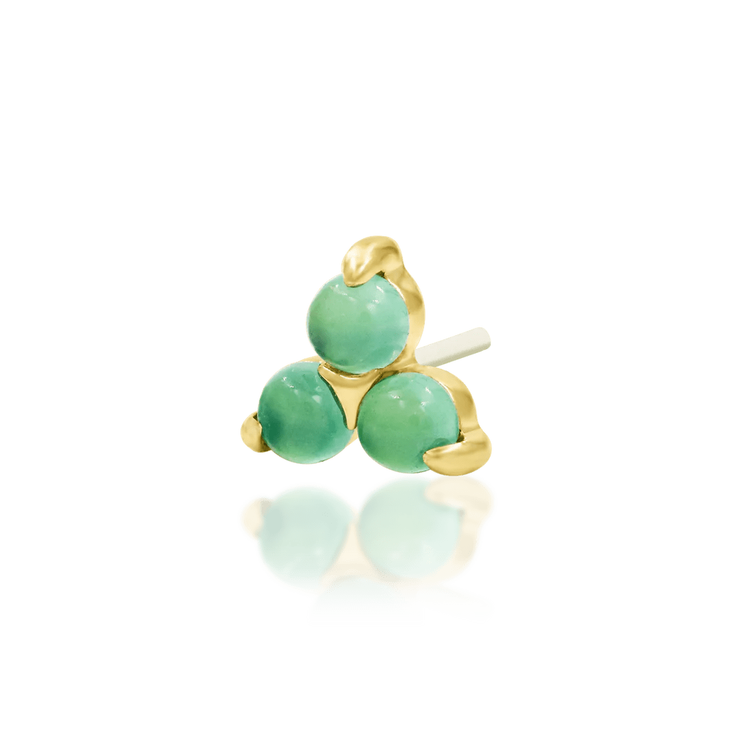 Valley – 14K Gold Chrysoprase Threadless End
