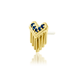 ide angle of Valour decorative end – flowing fringe and gemstone arc