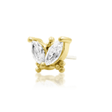 Top-down image of Vander – symmetrical gold and CZ layout