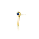 Side view of Vast threadless end – sleek vertical design with blue stone