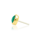 Verity Emerald – 14K Gold Threadless End
