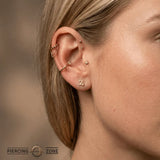 Jupiter Symbol – 14K/18K Gold Flat Threadless End - piercing - zone.com