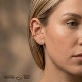 Jupiter Symbol – 14K/18K Gold Flat Threadless End - piercing - zone.com