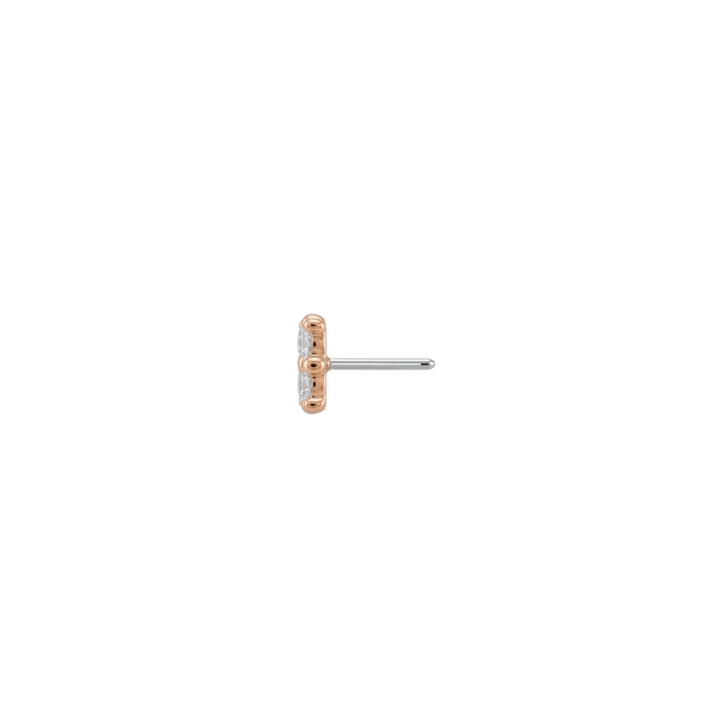 Kalos Kagathos - 18K Gold Gem Threadless/Threaded End - piercing-zone.com