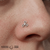 Karma - 14K Gold Stone Threadless/Threaded End - piercing - zone.com