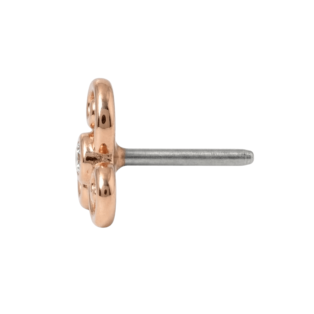 Karma - 14K Gold Stone Threadless/Threaded End - piercing - zone.com