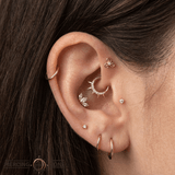 Karma - 14K Gold Stone Threadless/Threaded End - piercing - zone.com