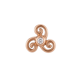 Karma - 14K Gold Stone Threadless/Threaded End - piercing - zone.com