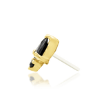 Karma – Black CZ Pear Duo – 14K Gold Threadless End - piercing - zone.com