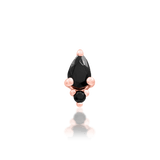Karma – Black CZ Pear Duo – 14K Gold Threadless End - piercing - zone.com