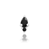 Karma – Black CZ Pear Duo – 14K Gold Threadless End - piercing - zone.com