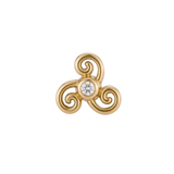Karma - 14K Gold Stone Threadless/Threaded End