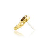 Kate – 14K Gold Tiger Eye & CZ Threadless End - piercing - zone.com