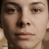 Katya Seamless Ring – 14K Gold Cup & Divot Design - piercing - zone.com