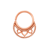 Katya Seamless Ring – 14K Gold Cup & Divot Design - piercing - zone.com