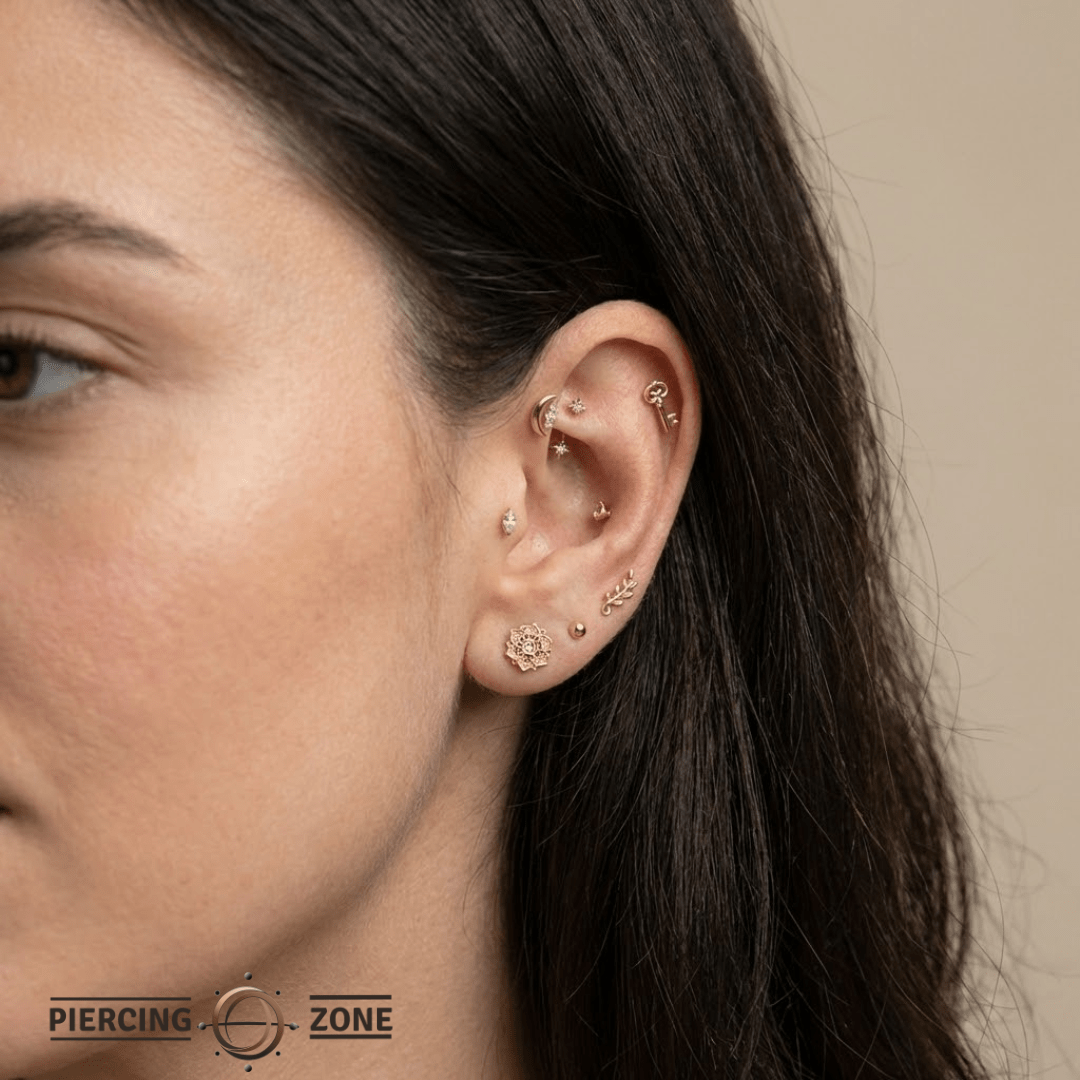 Key – 14K Gold Threadless/Threaded End - piercing - zone.com