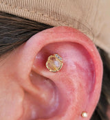 Vision – 14K Gold Rutilated Quartz Threadless End
