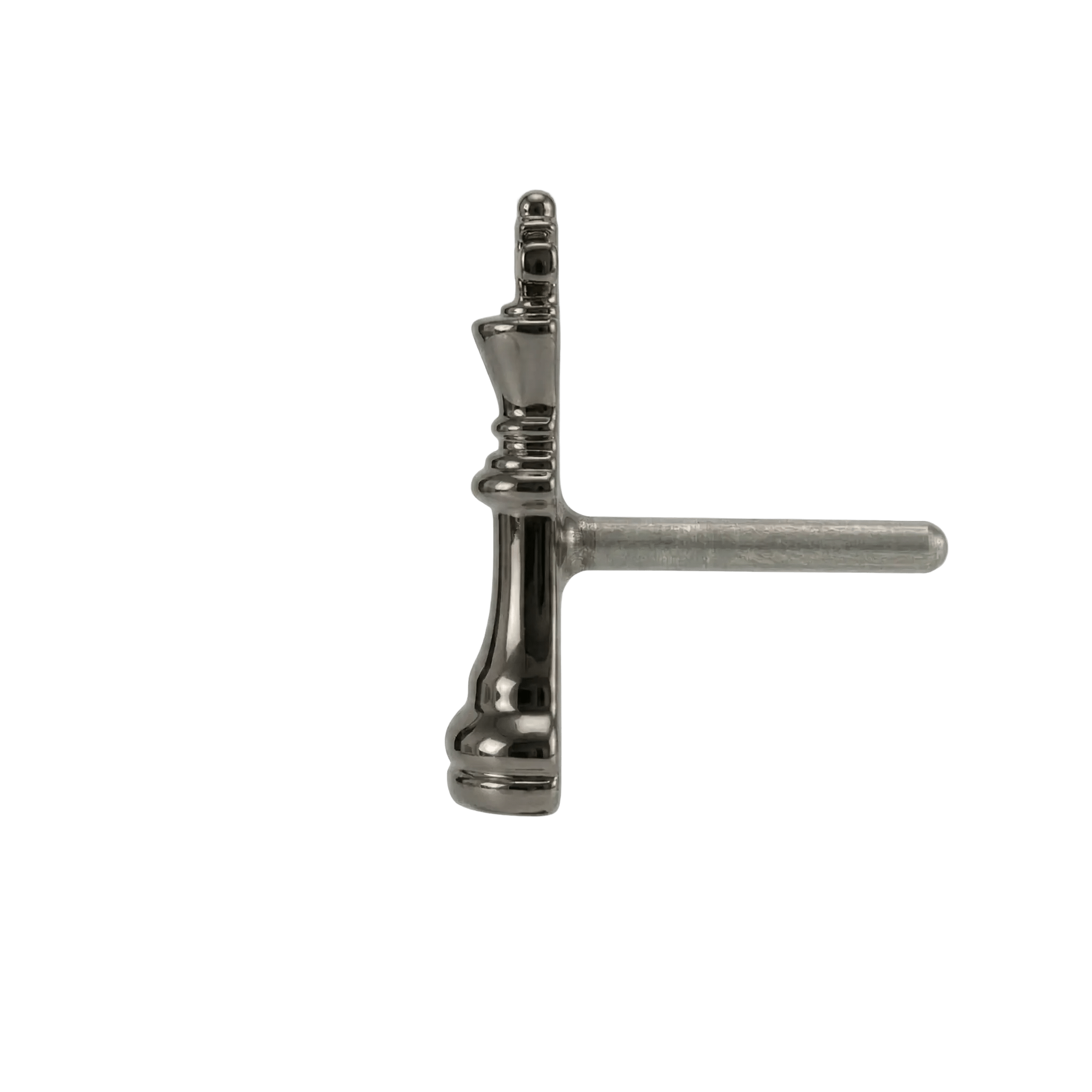 King Chess Piece – 14K Gold Threadless/Threaded End - piercing - zone.com