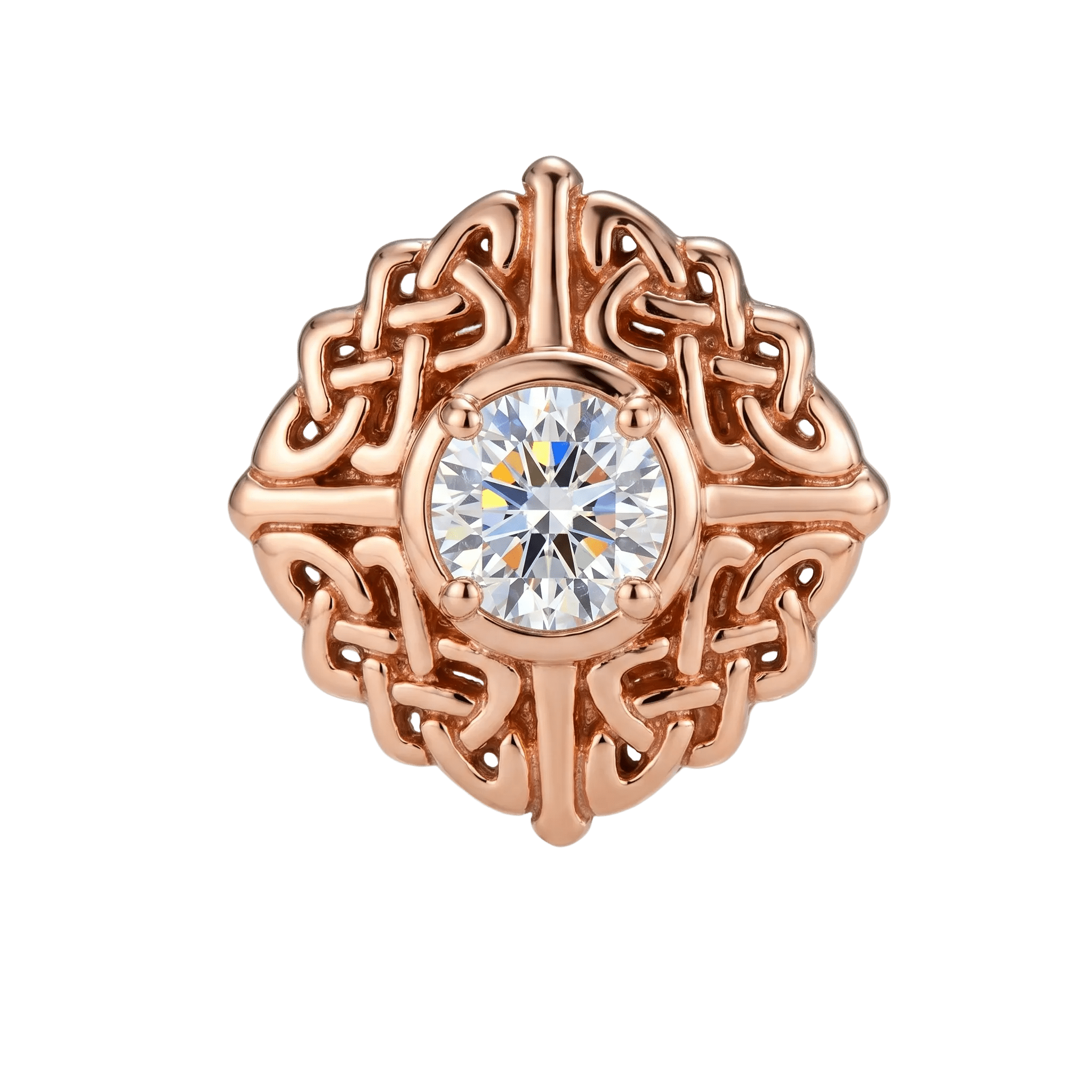 Knot - 14K Gold Stone Threadless/Threaded End - piercing - zone.com