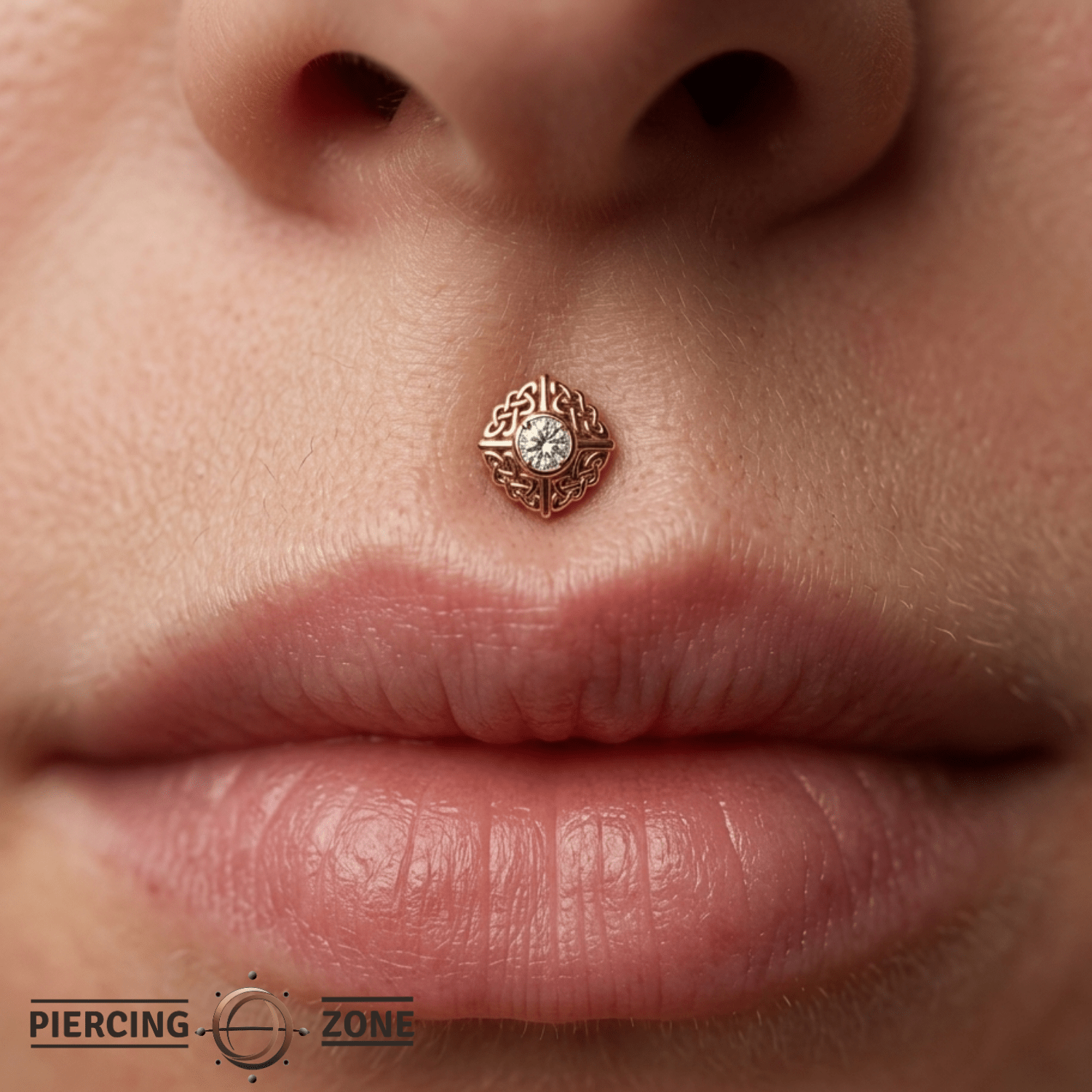 Knot - 14K Gold Stone Threadless/Threaded End - piercing - zone.com