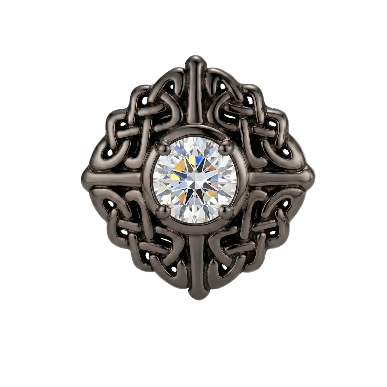 Knot - 14K Gold Stone Threadless/Threaded End