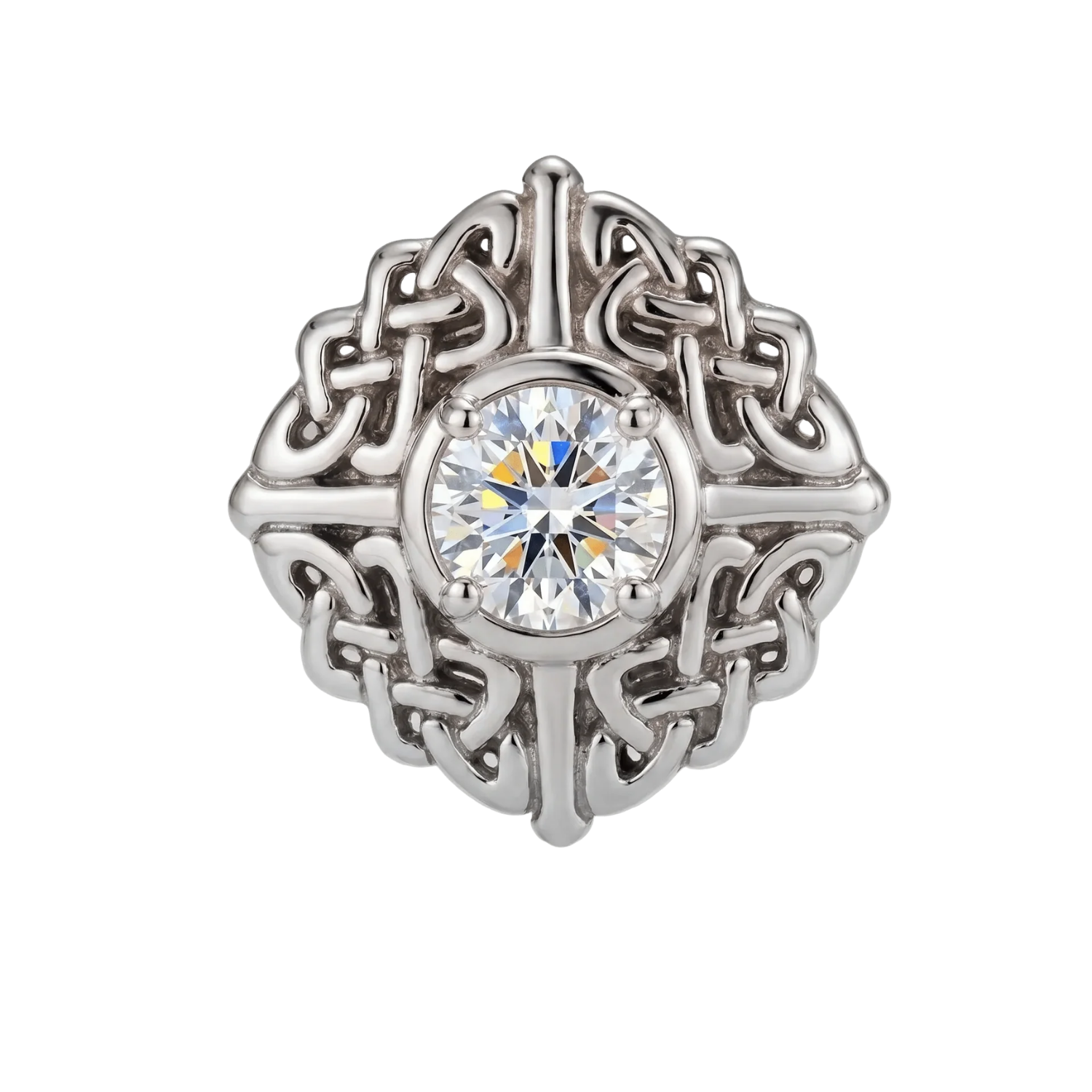 Knot - 14K Gold Stone Threadless/Threaded End