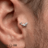 Koholā Whale – 14K Gold Oceanic Threadless End - piercing - zone.com