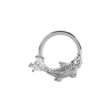 Koi Seamless Ring – 14K Gold Twin Kite Gem Design - piercing - zone.com