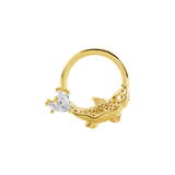 Koi Seamless Ring – 14K Gold Twin Kite Gem Design - piercing-zone.com
