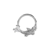 Koi Seamless Ring – 14K Gold Twin Kite Gem Design - piercing-zone.com