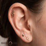 Kokopelli – 14K Gold Threadless/Threaded End - piercing - zone.com