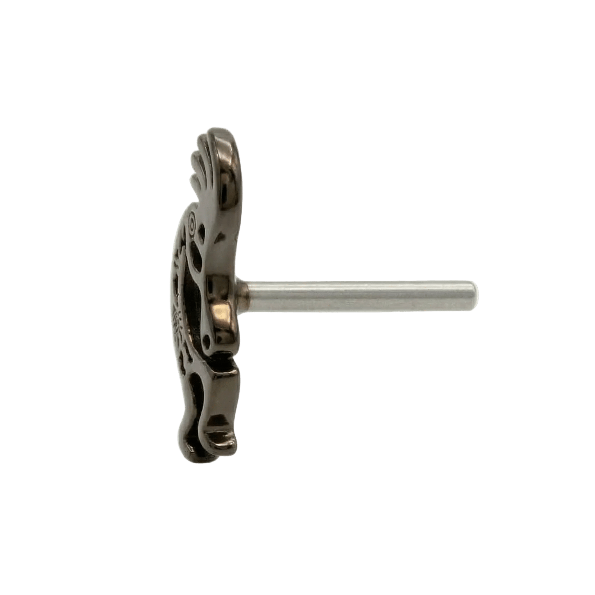 Kokopelli – 14K Gold Threadless/Threaded End - piercing - zone.com