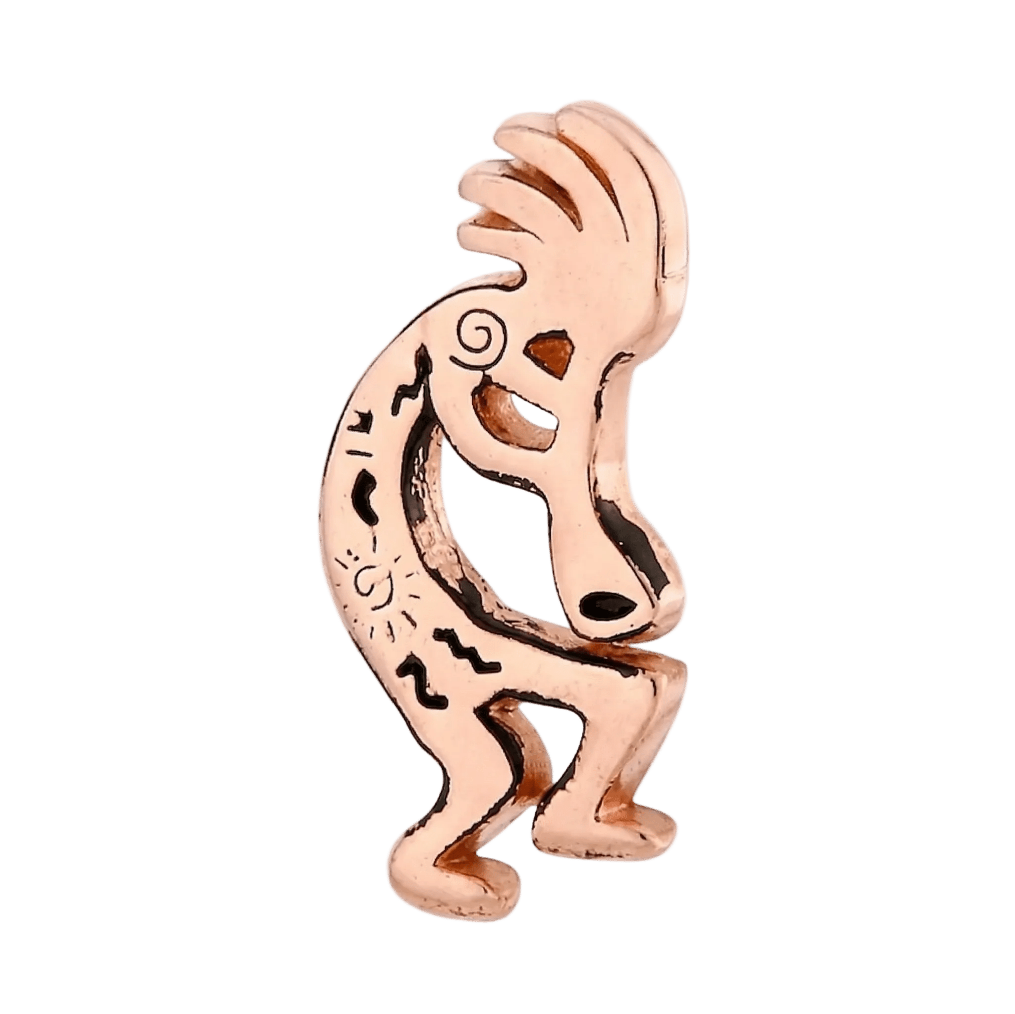Kokopelli – 14K Gold Threadless/Threaded End - piercing - zone.com