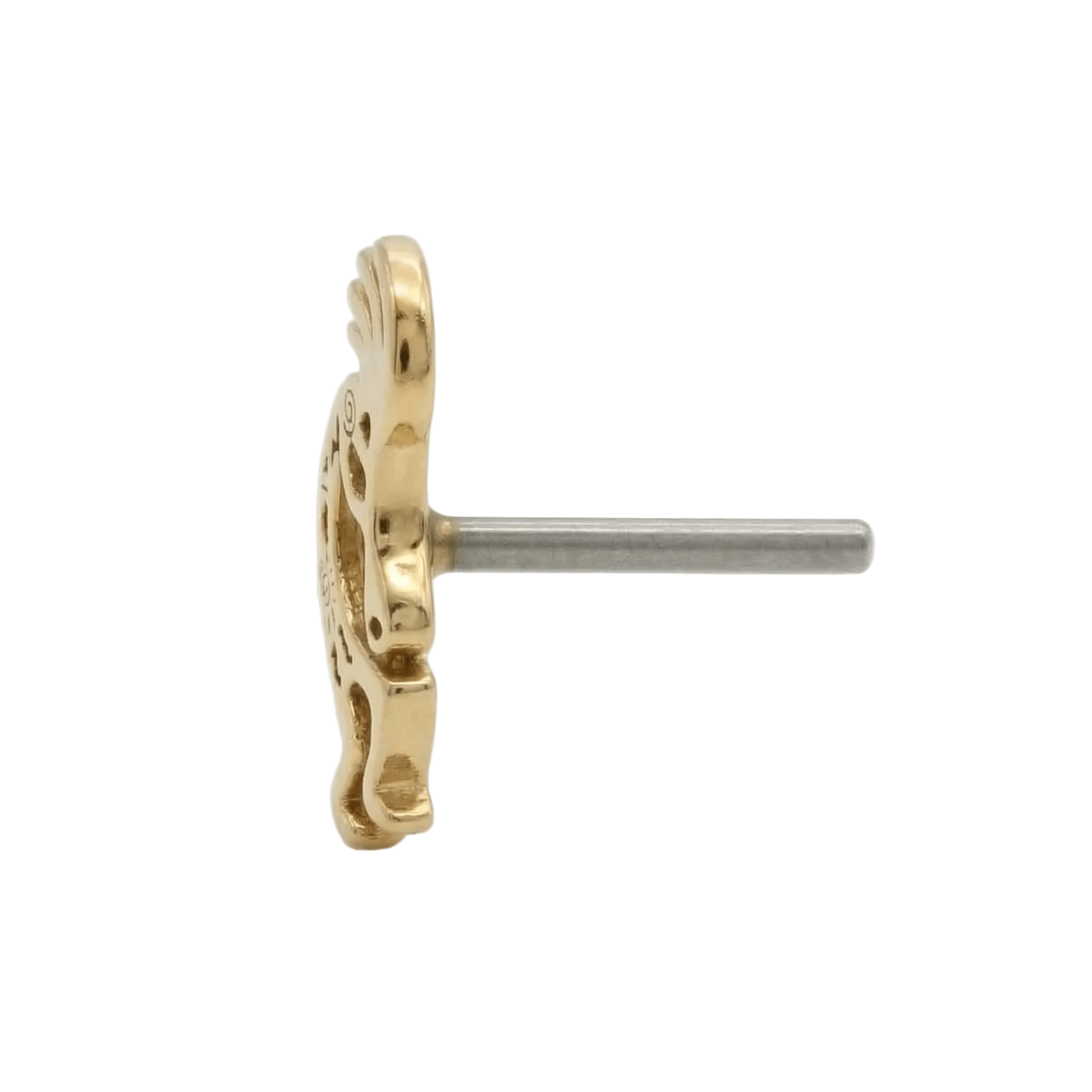 Kokopelli – 14K Gold Threadless/Threaded End - piercing - zone.com